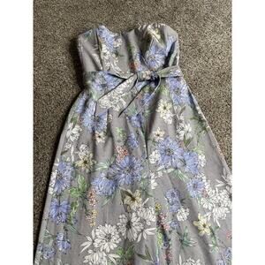 H&M JUMPSUIT ROMPER Floral Palazzo Style Size 4 Strapless Pastel